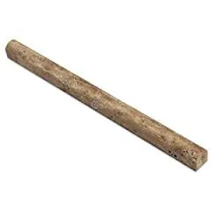 Noce Vein-Cut Travertine 3/4 X 12 Bullnose Liner, Polished (LOT of 5 PCS.)
