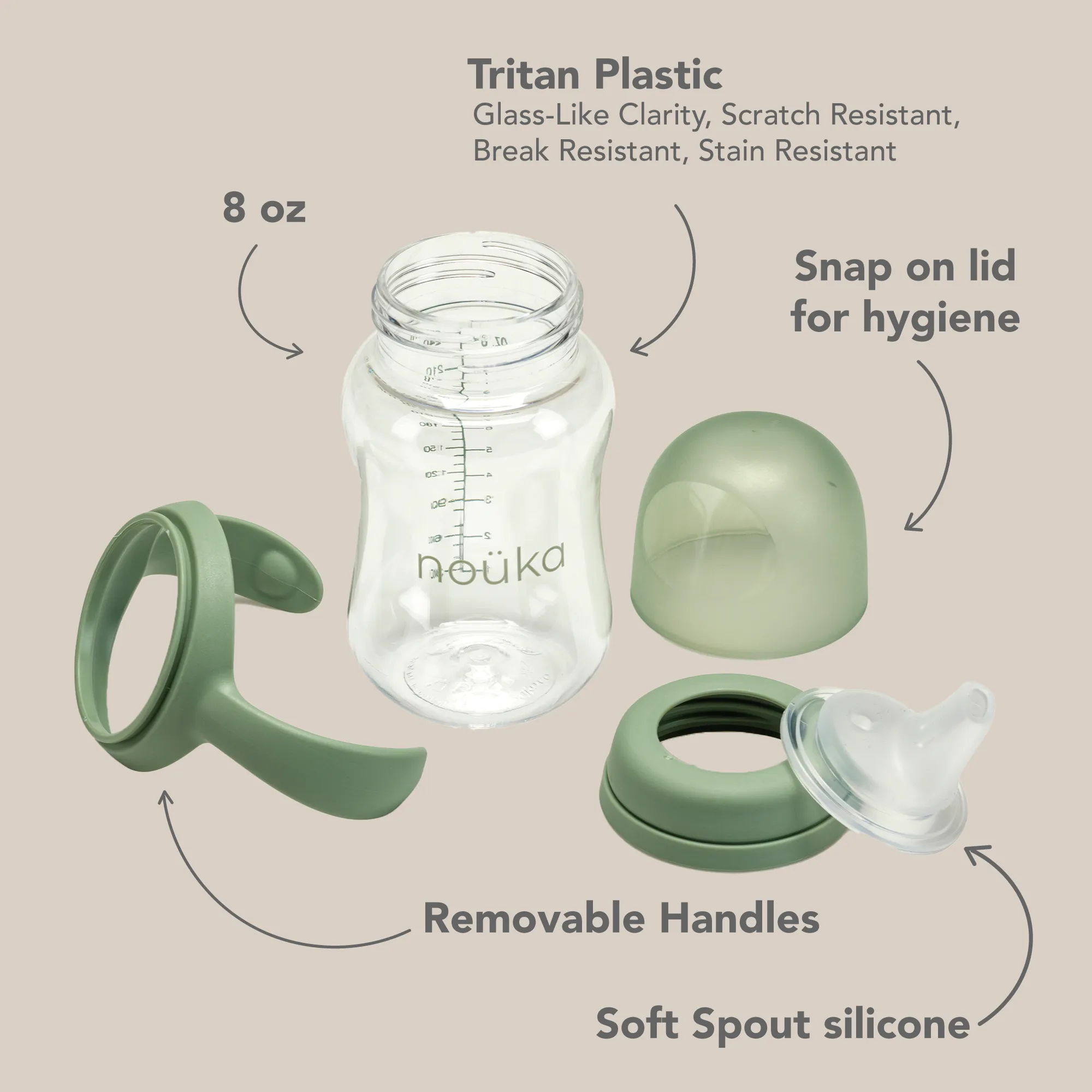 noüka Soft Spout Sippy Cup - Soft Blush (Min. of 2 PK, Multiples of 2 PK)