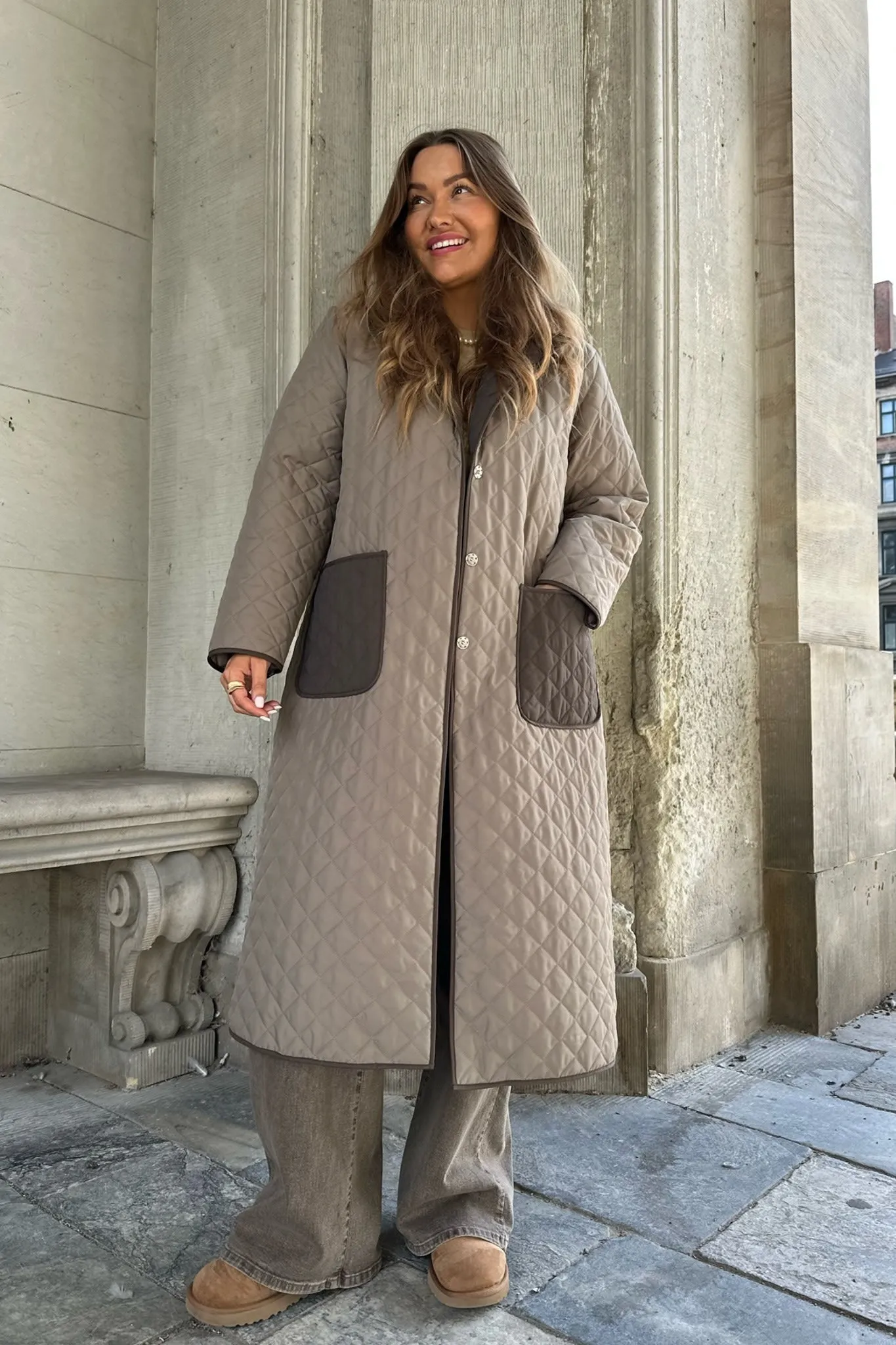 NoraIC Quilted Jakke - Army Brun