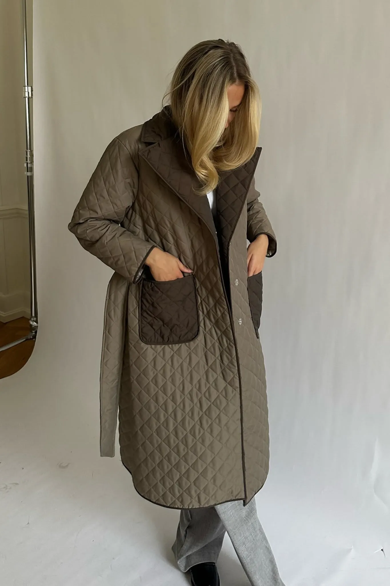 NoraIC Quilted Jakke - Army Brun