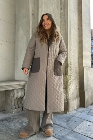 NoraIC Quilted Jakke - Army Brun