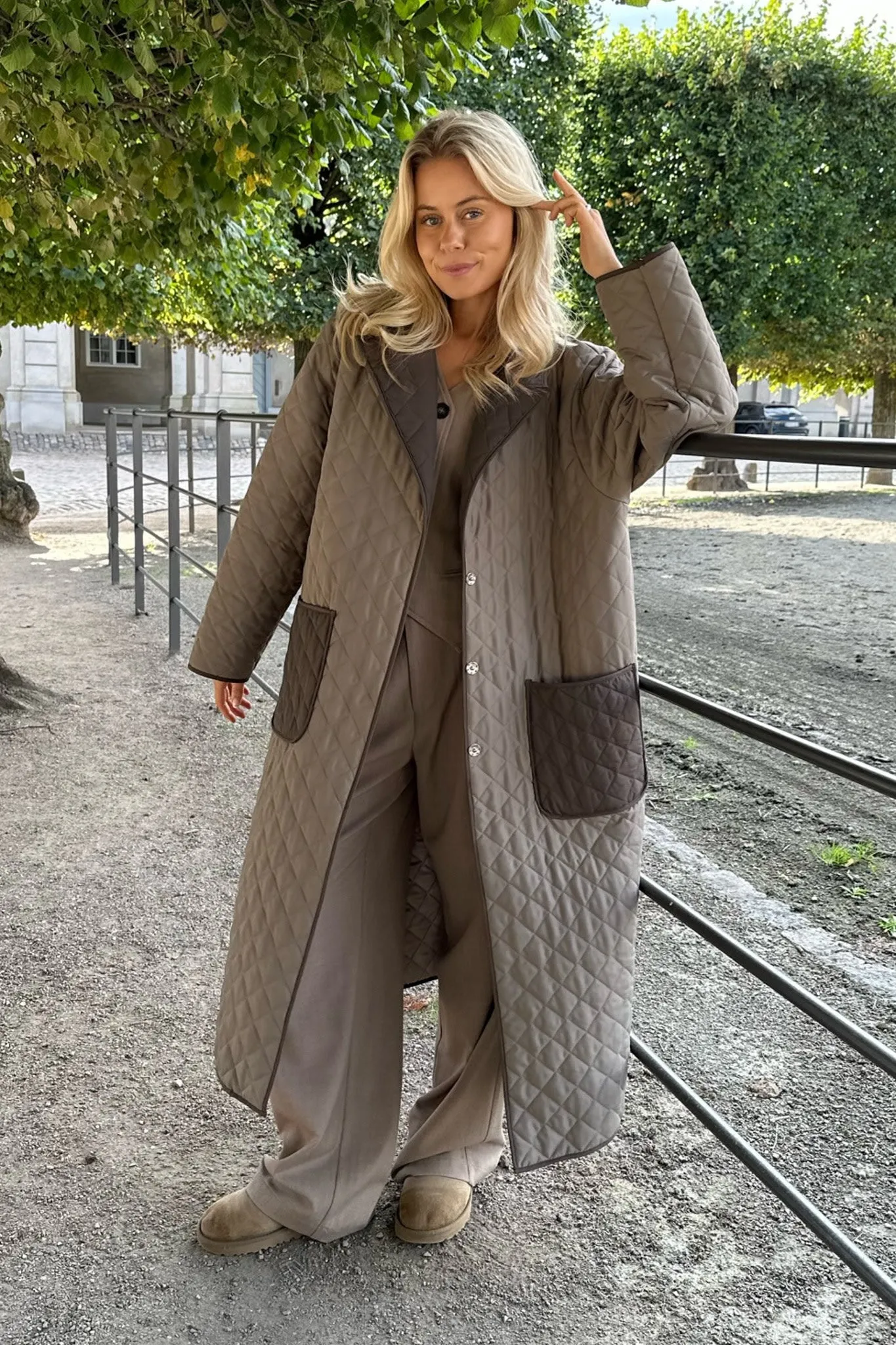 NoraIC Quilted Jakke - Army Brun