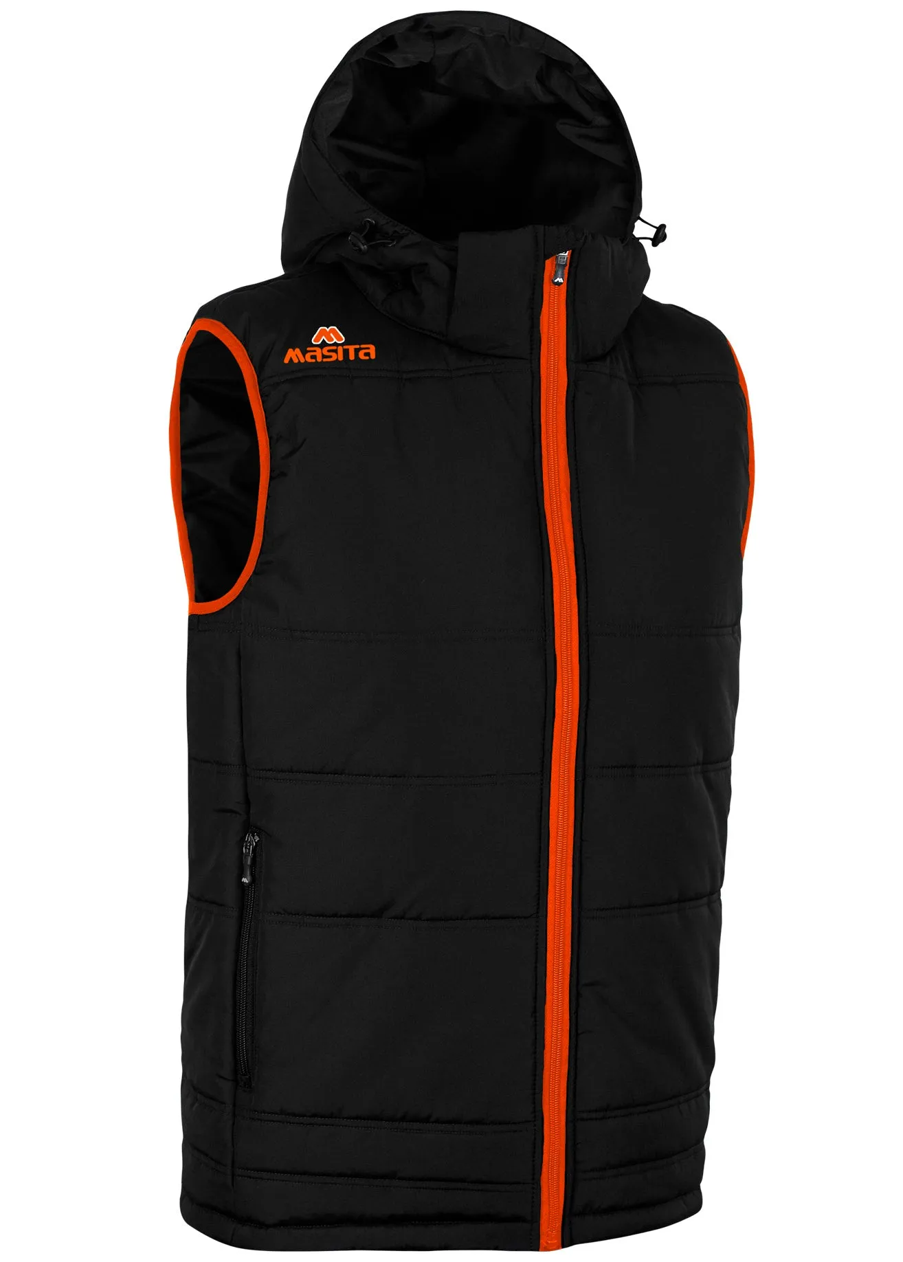 Nova Sleeveless Gilet Black/Orange Adult