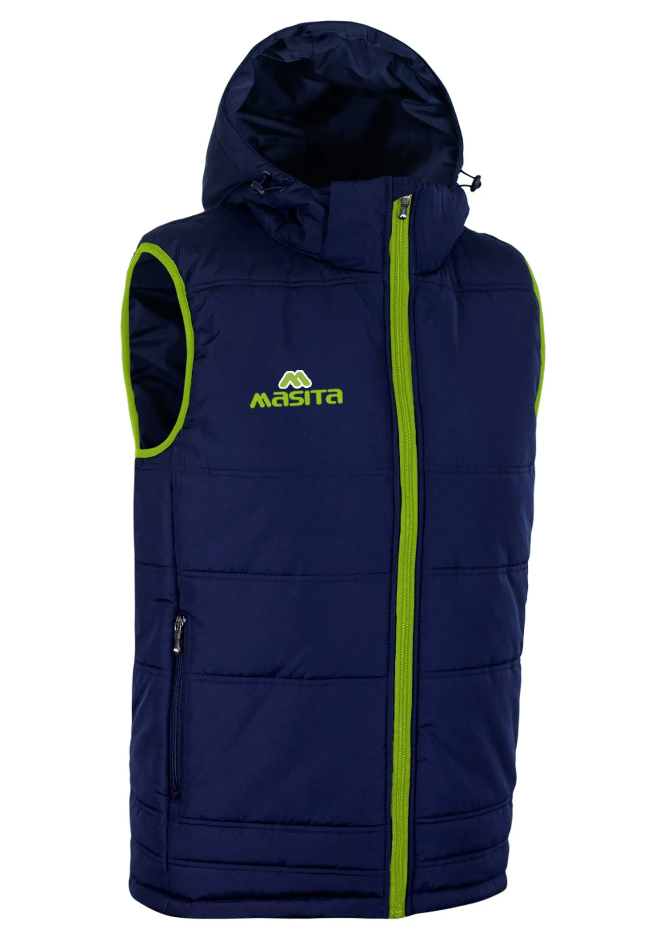 Nova Sleeveless Gilet Navy/Green Neon Adult