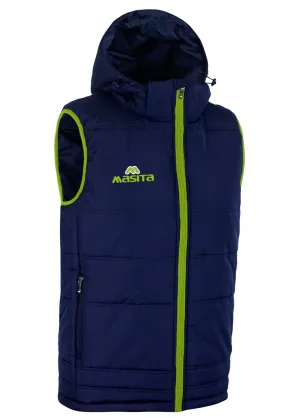 Nova Sleeveless Gilet Navy/Green Neon Adult