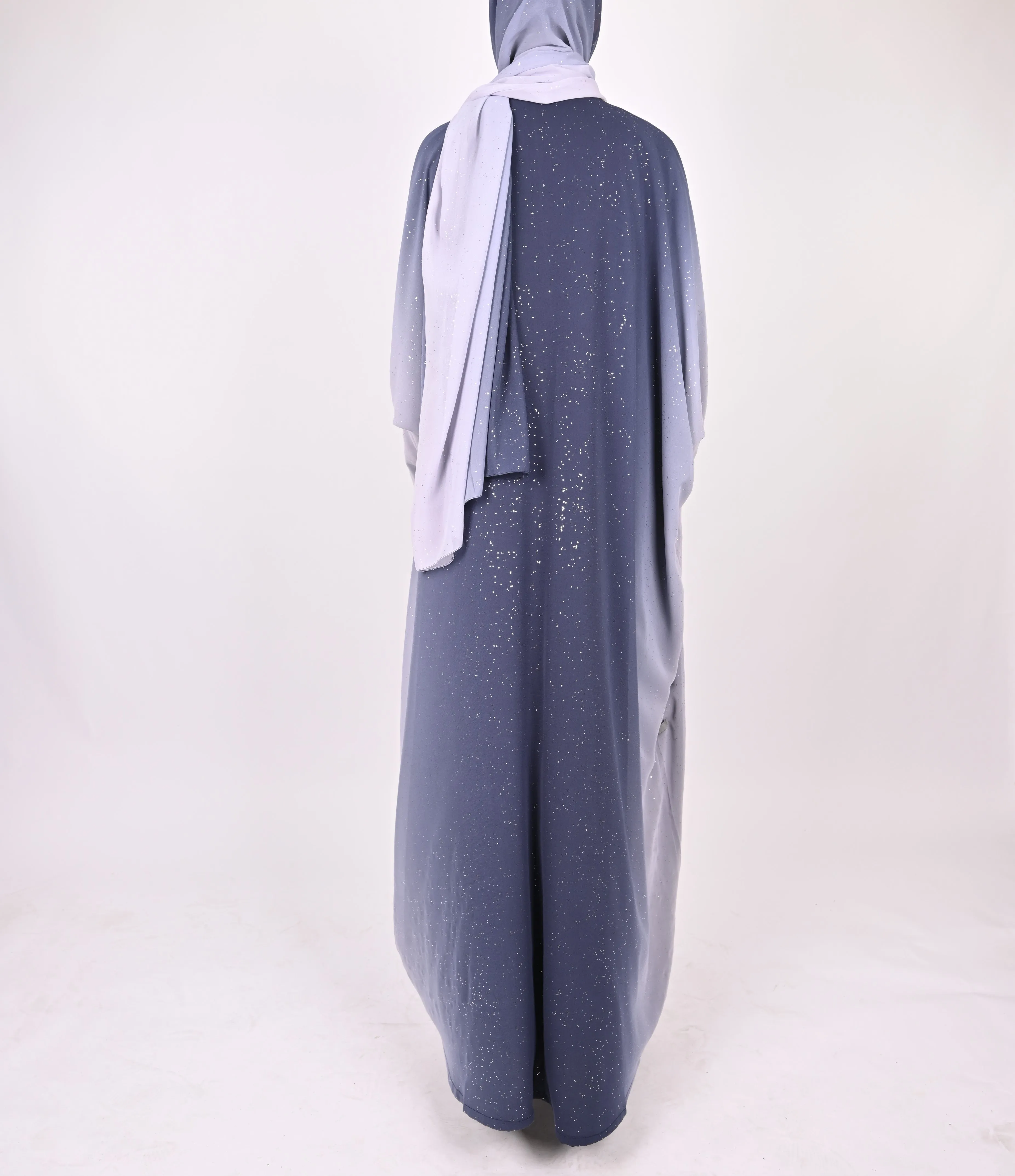 Ombre Blue - Glitter Abaya Set