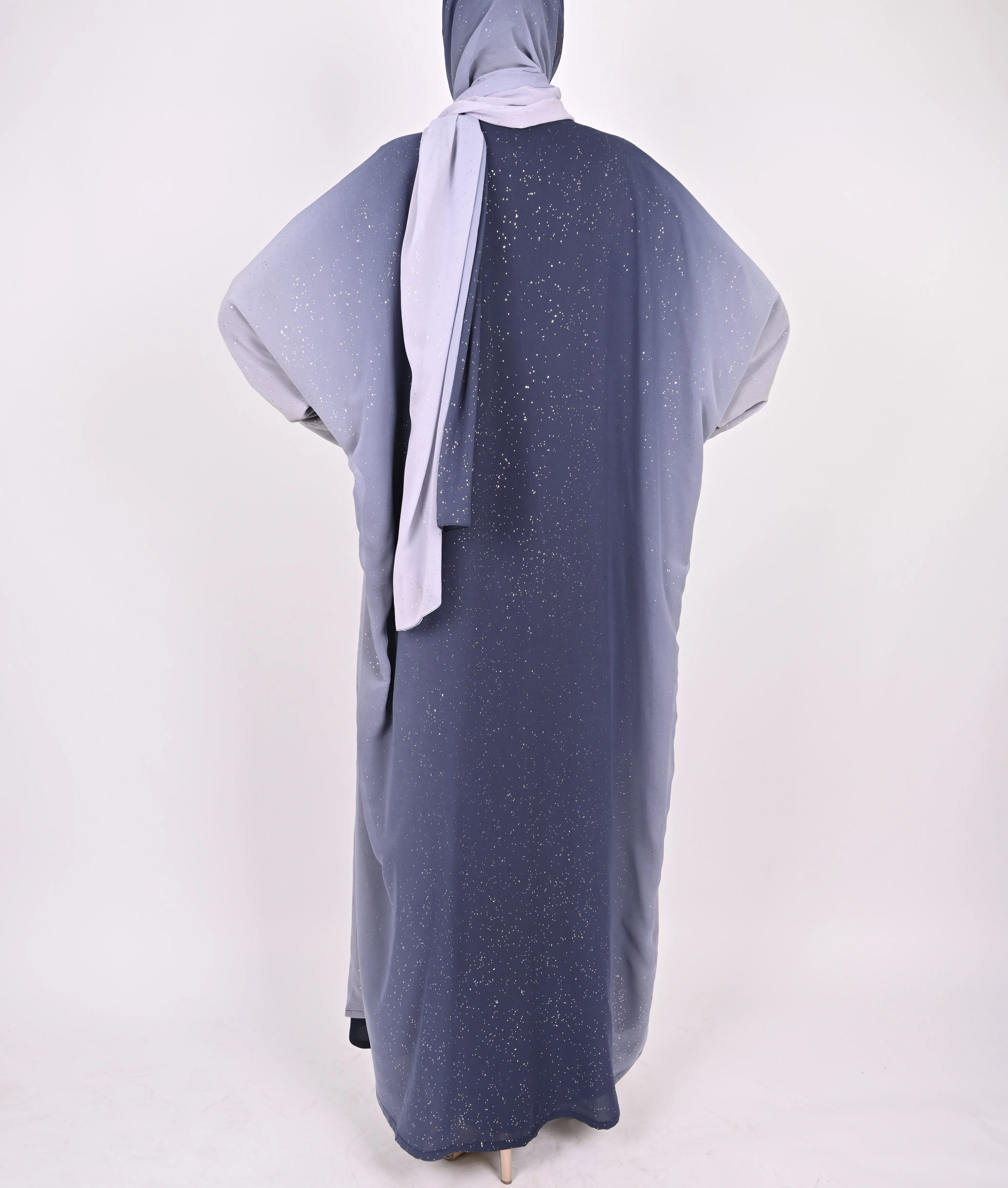 Ombre Blue - Glitter Abaya Set