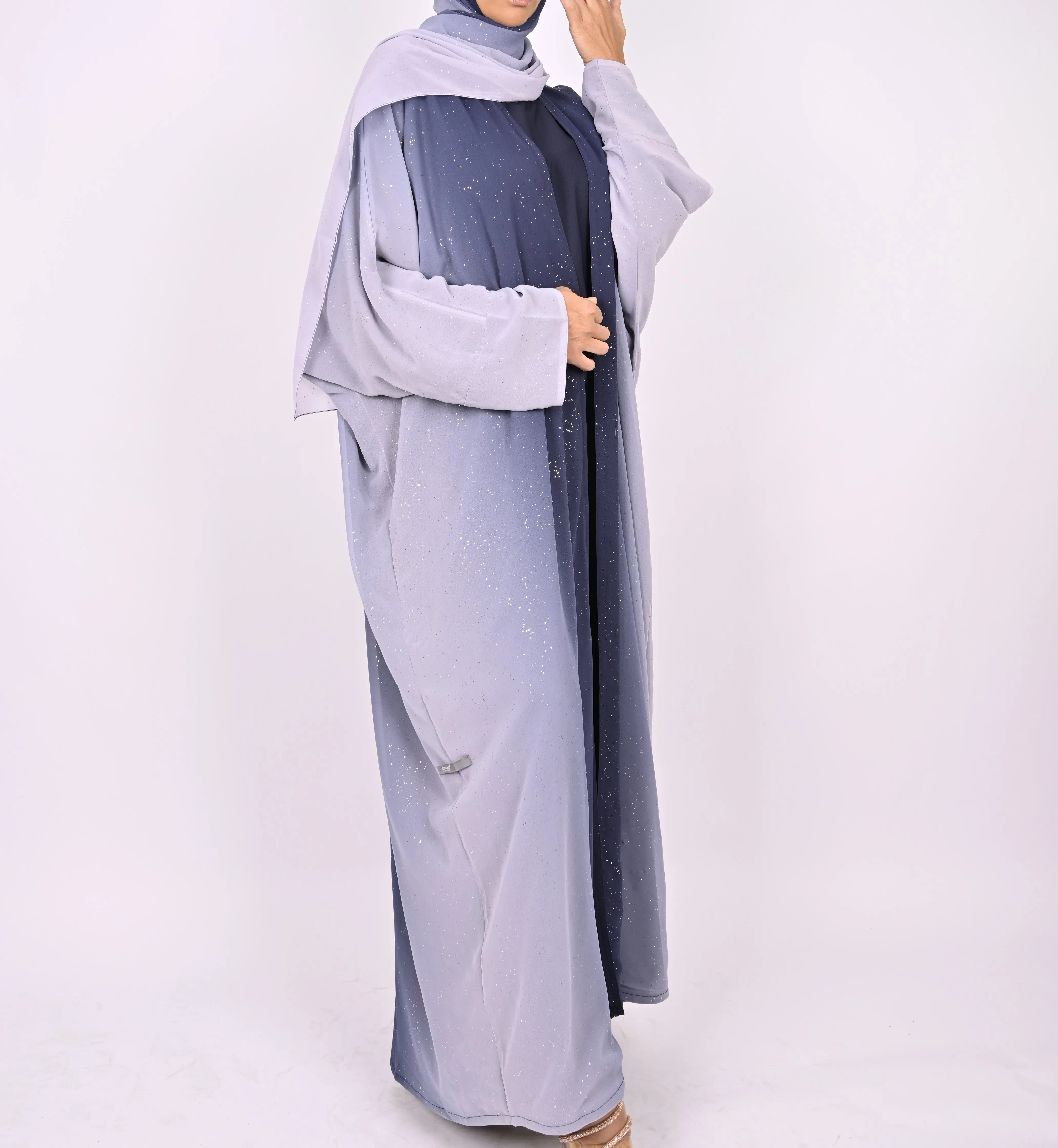 Ombre Blue - Glitter Abaya Set