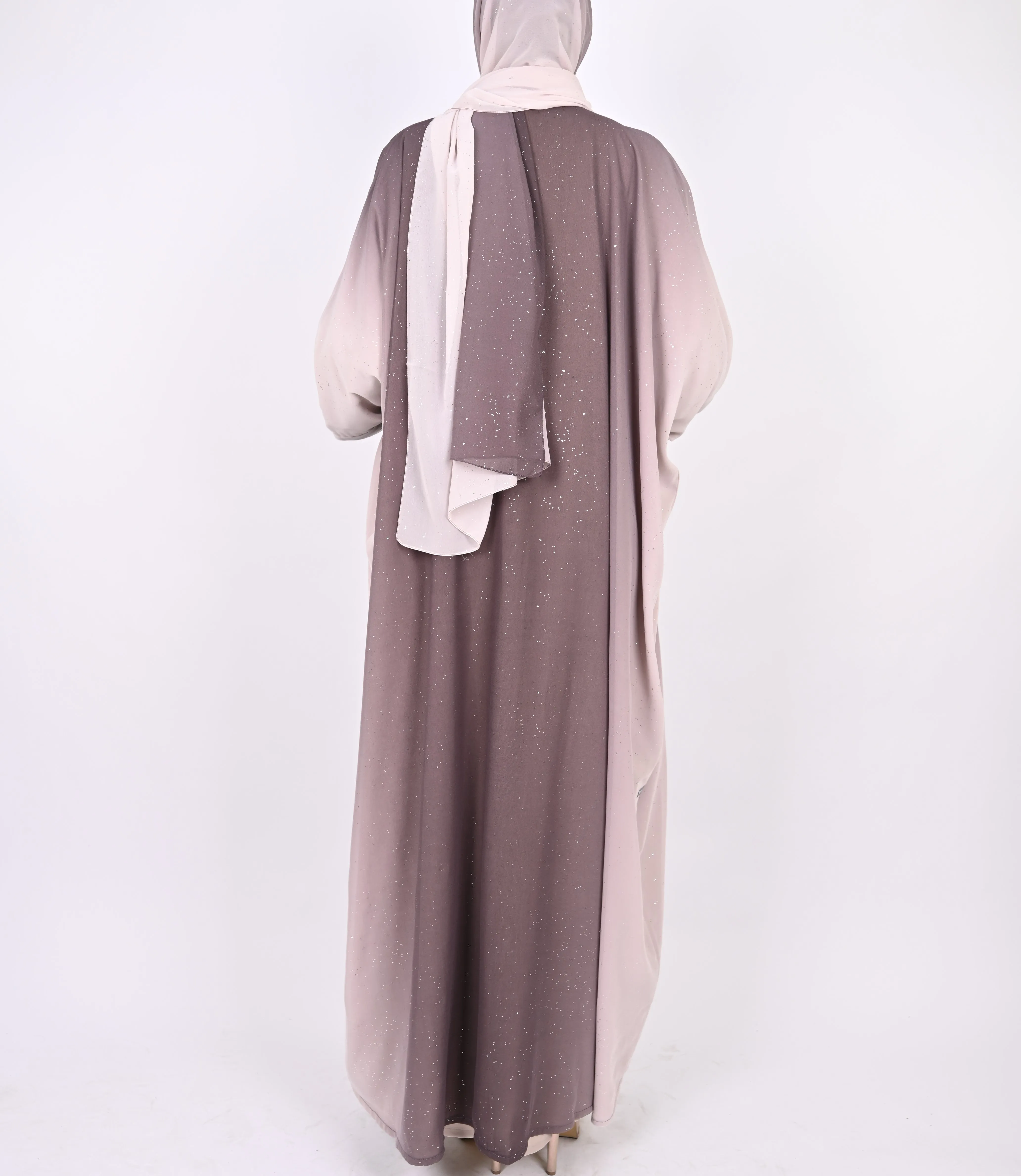 Ombre Mauve - Glitter Abaya Set