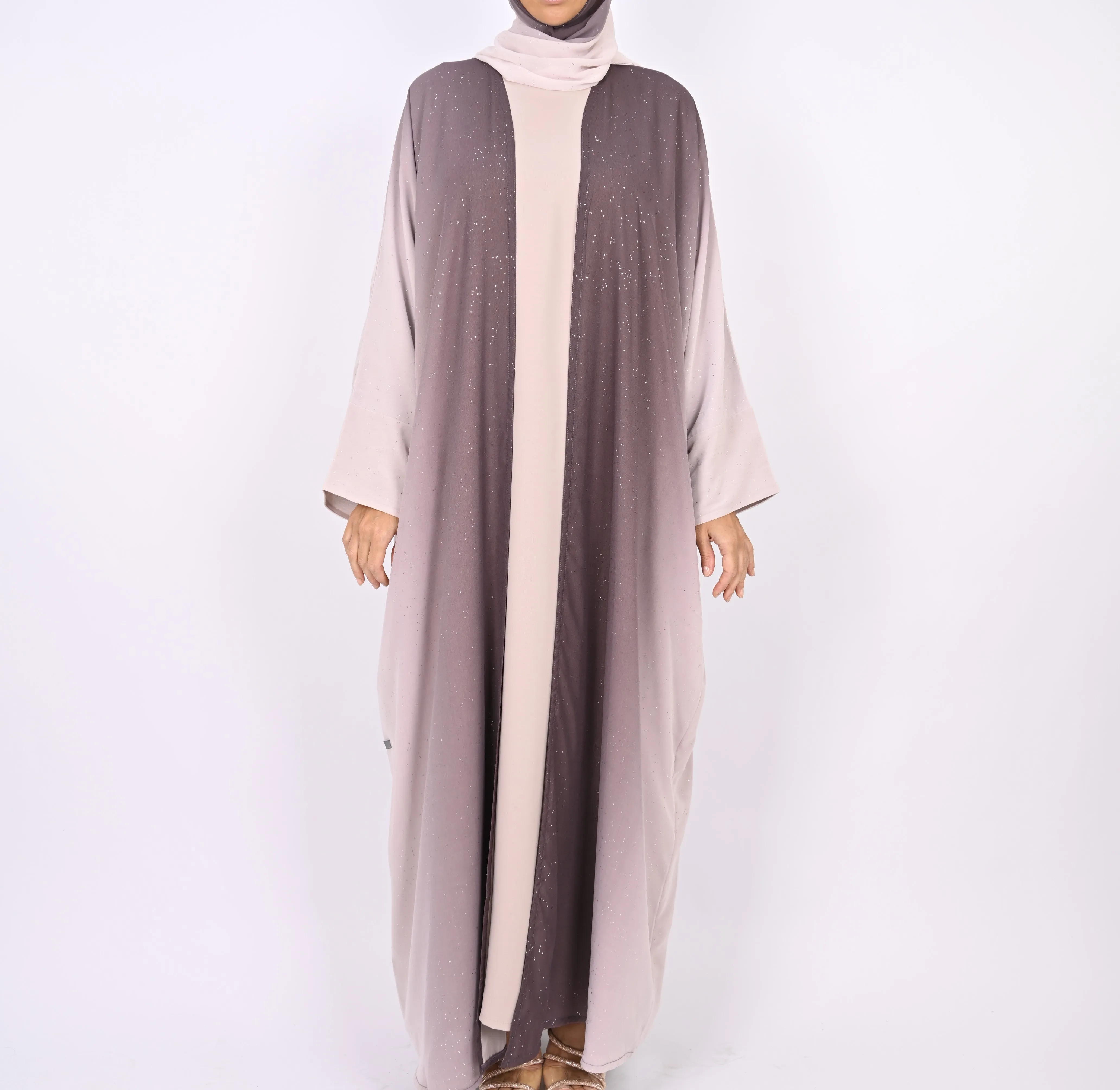 Ombre Mauve - Glitter Abaya Set
