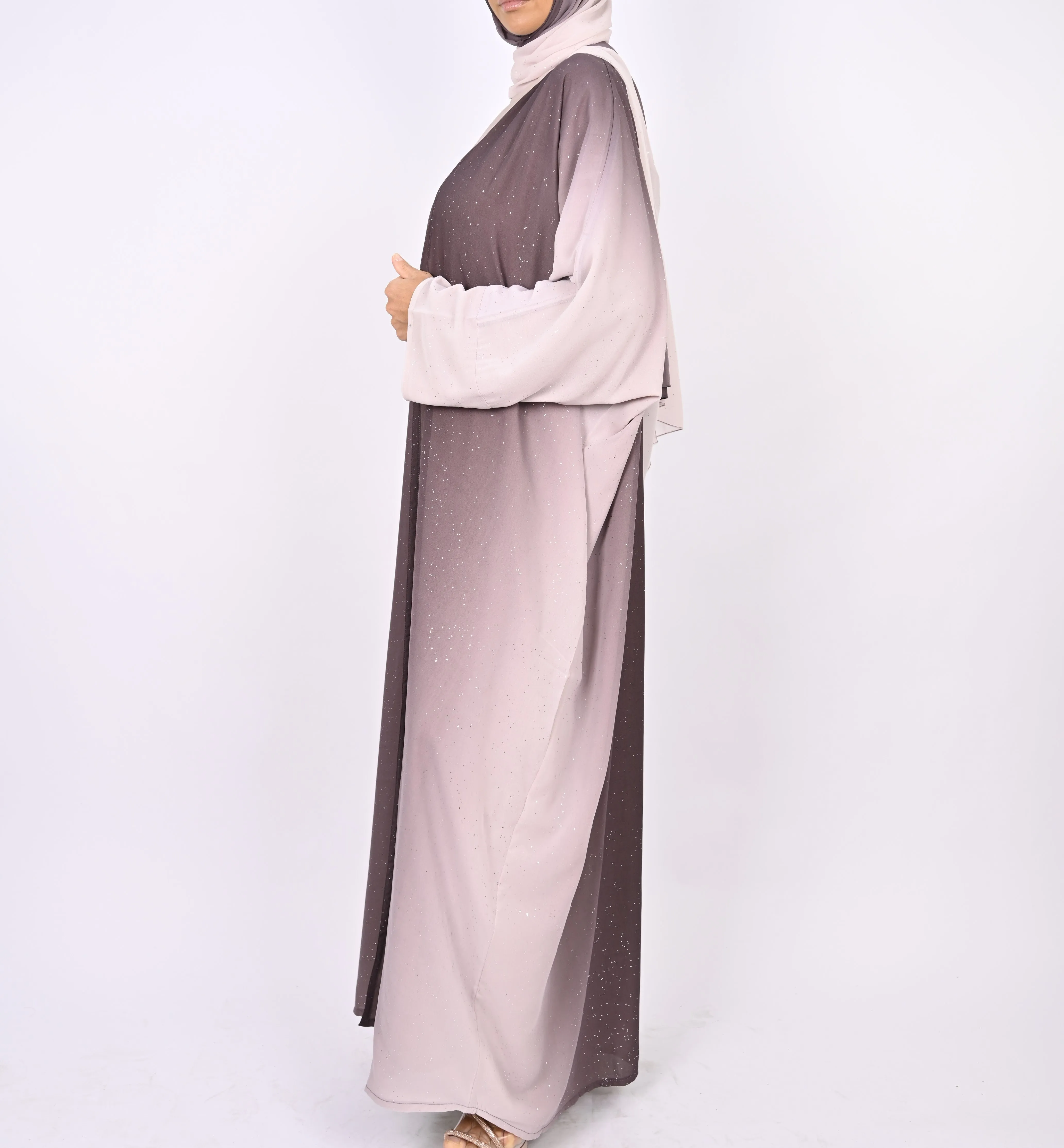 Ombre Mauve - Glitter Abaya Set