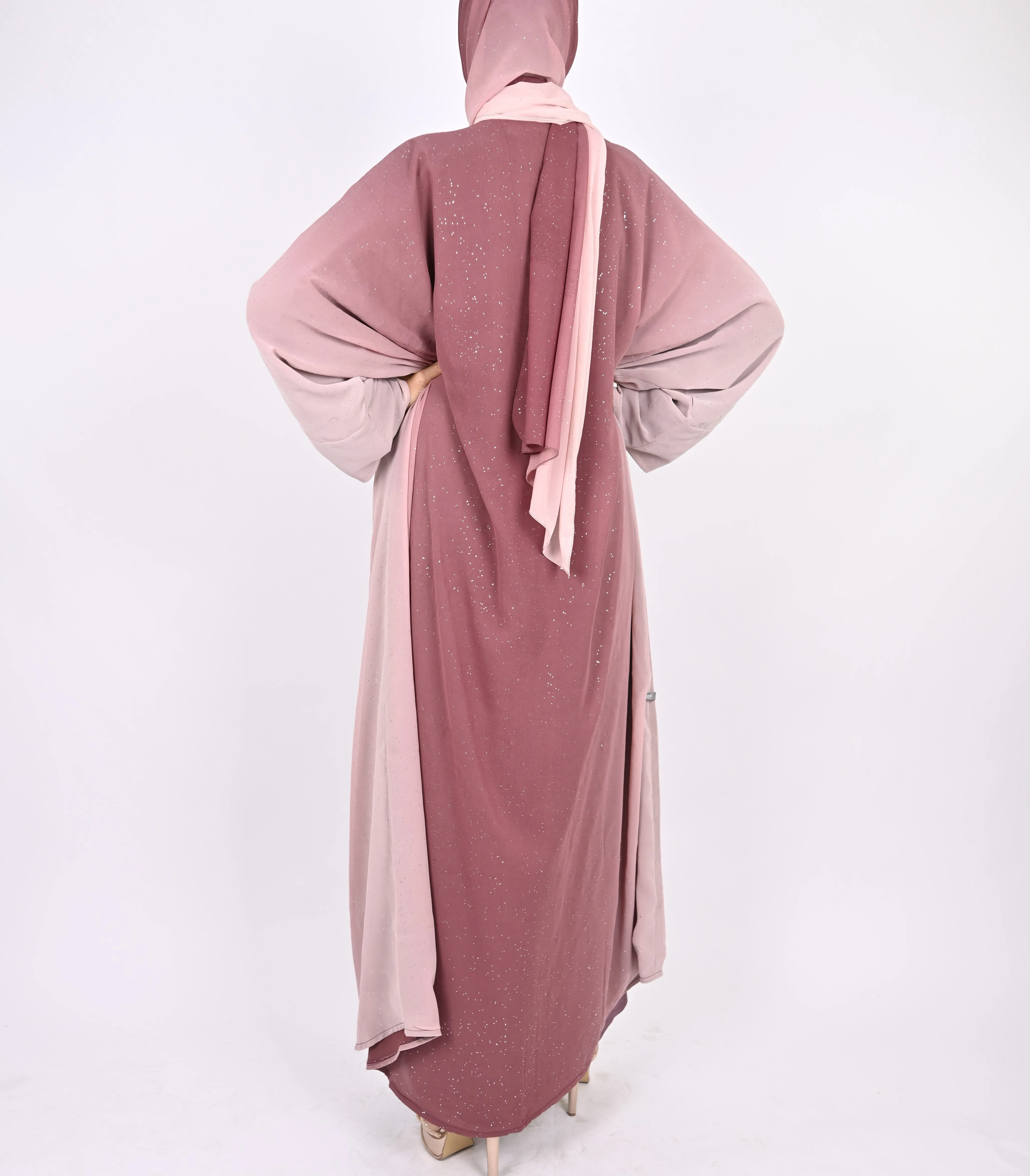 Ombre Pink - Glitter Abaya Set