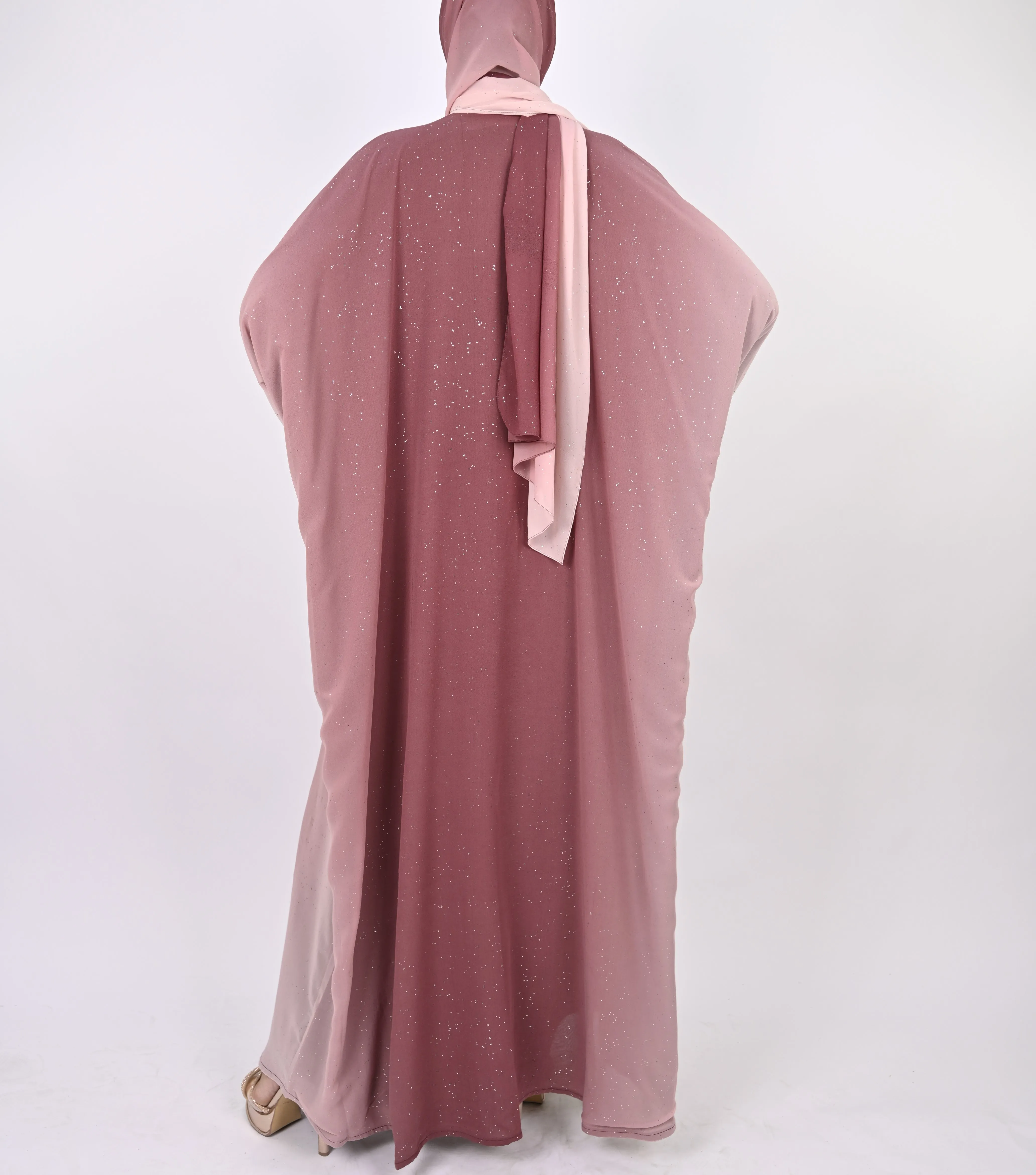 Ombre Pink - Glitter Abaya Set