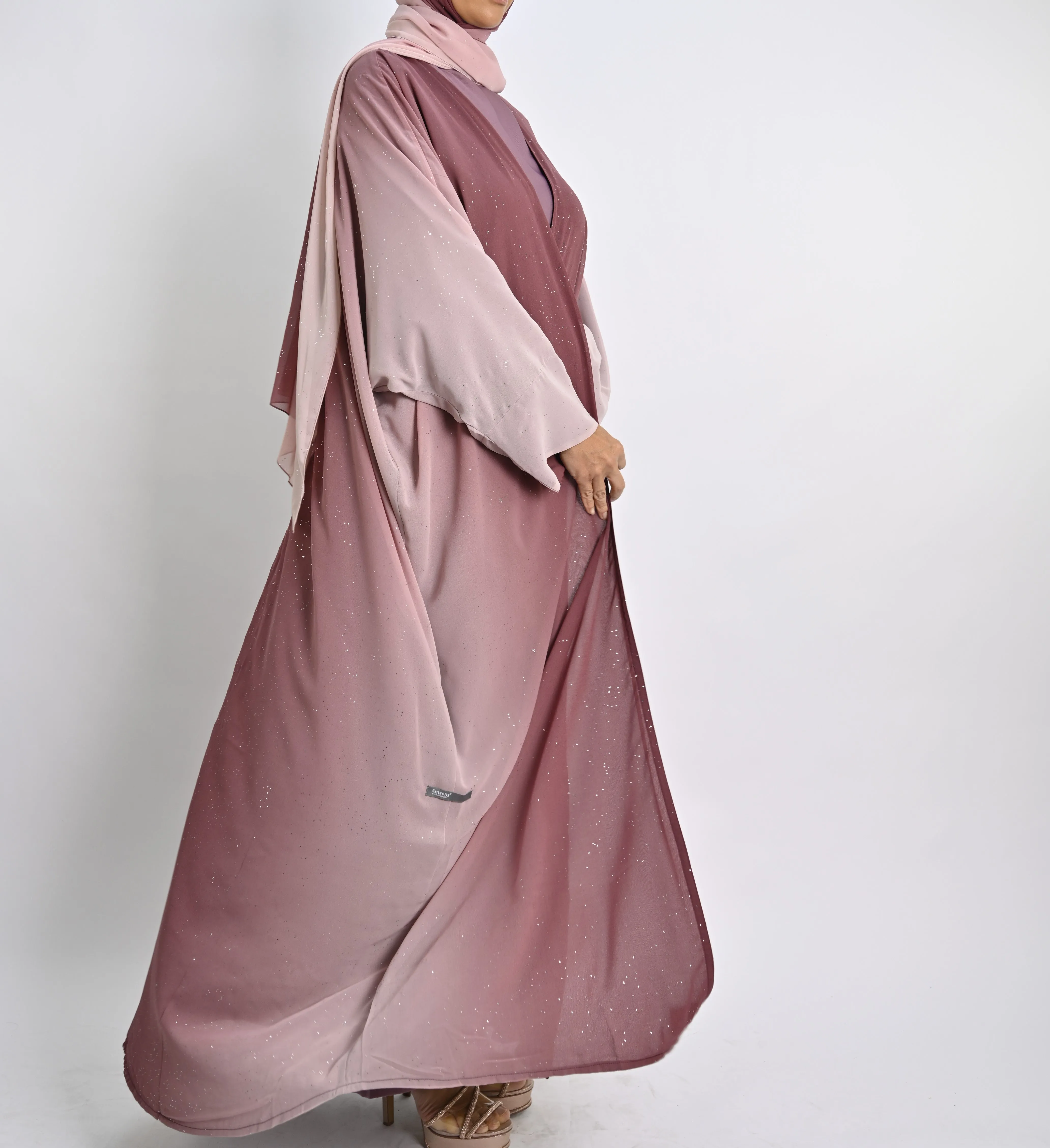 Ombre Pink - Glitter Abaya Set