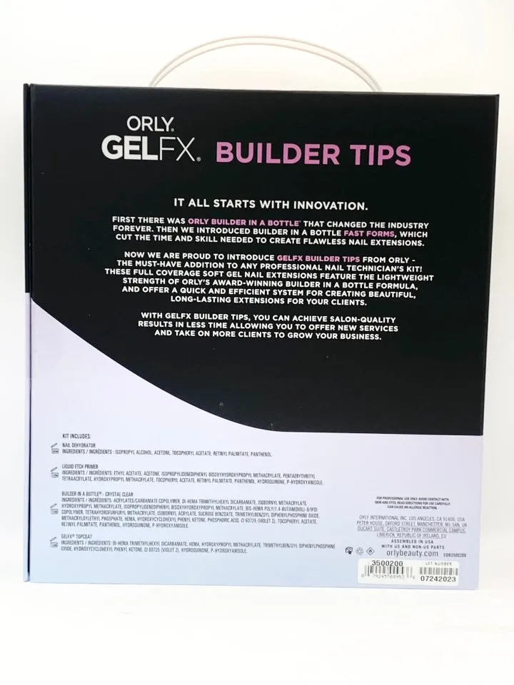 Orly - GELFX - Full Cover Builder Tips Kit - Medium Almond 555pc