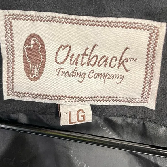 Outback Trading Company Quilted Grand Prix Vest Women L Black Full Zip Western