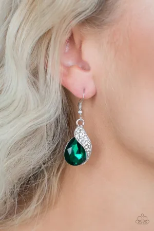 Paparazzi - Easy Elegance - Green Earring