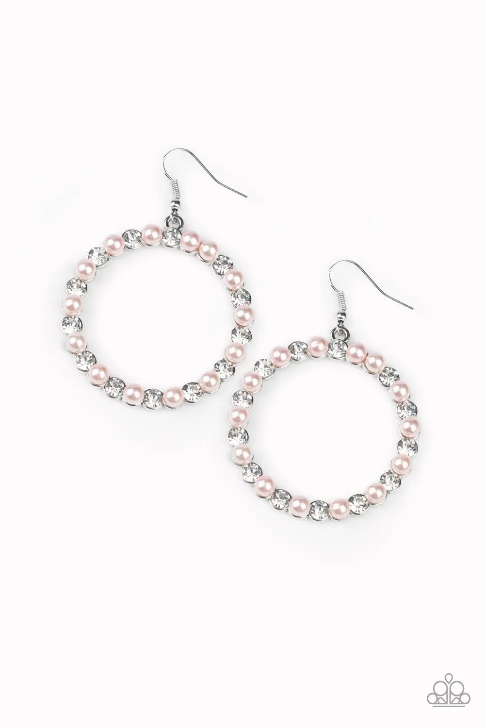 Paparazzi Pearl Palace Earrings Pink