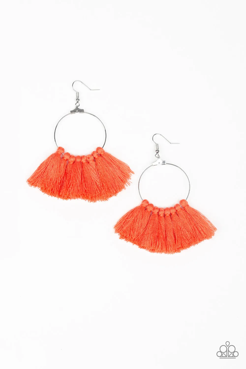 Paparazzi Peruvian Princess Orange Earrings