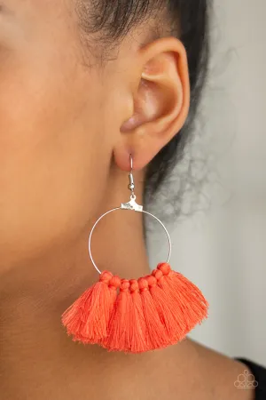 Paparazzi Peruvian Princess Orange Earrings