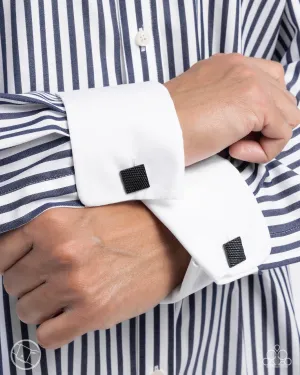 Paparazzi Shimmery Strength - Black Cuff Links