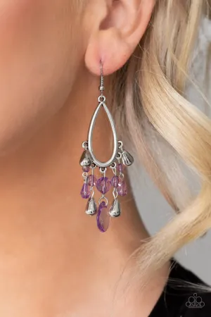 Paparazzi - Summer Catch - Purple Earrings