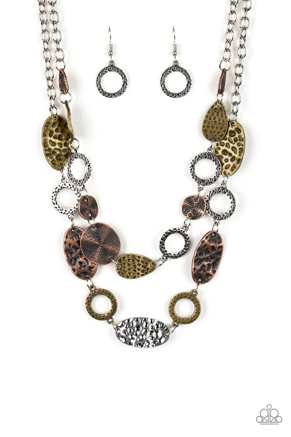 Paparazzi Trippin On Texture Necklace Multi
