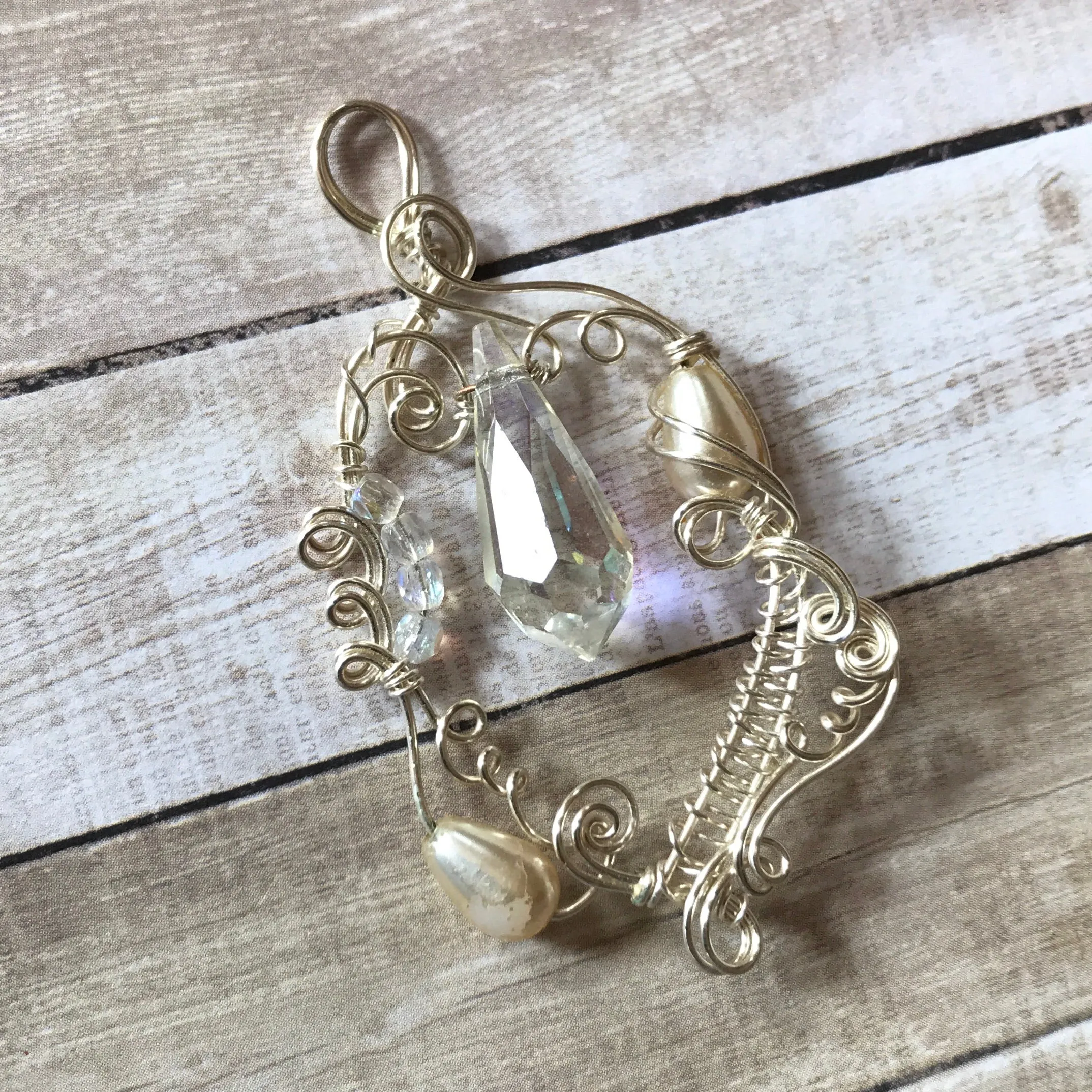 Personal Collection: woven pendant with crystal