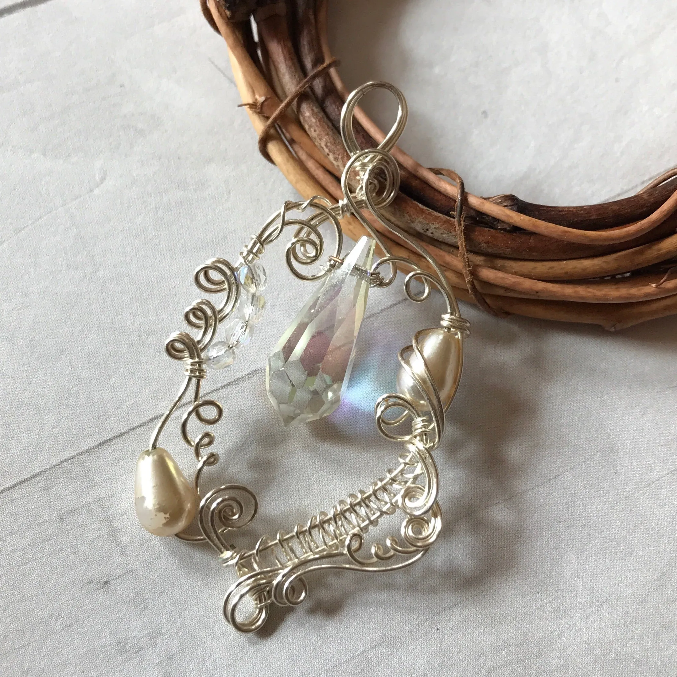 Personal Collection: woven pendant with crystal