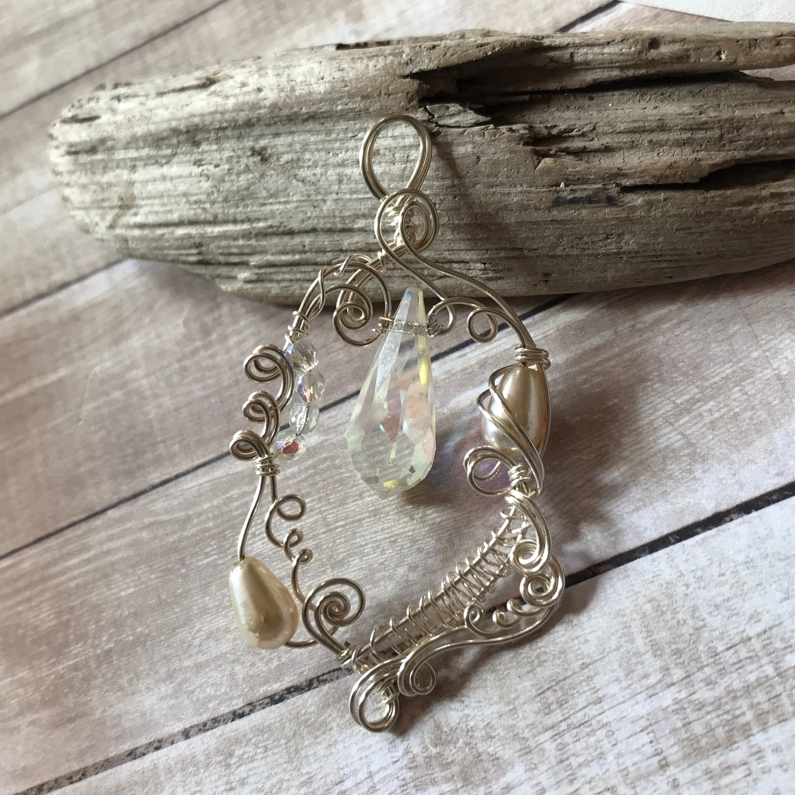 Personal Collection: woven pendant with crystal