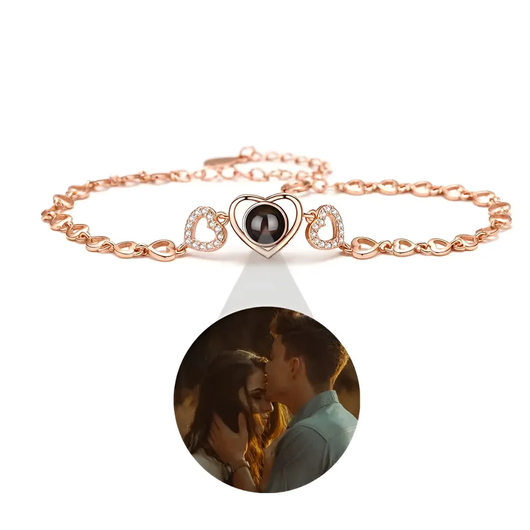 Personalised Heart Photo Bracelet