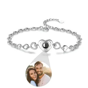 Personalised Heart Photo Bracelet