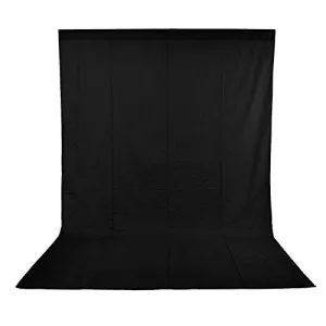 Phot-R 3x6m Black Non-Woven Backdrop