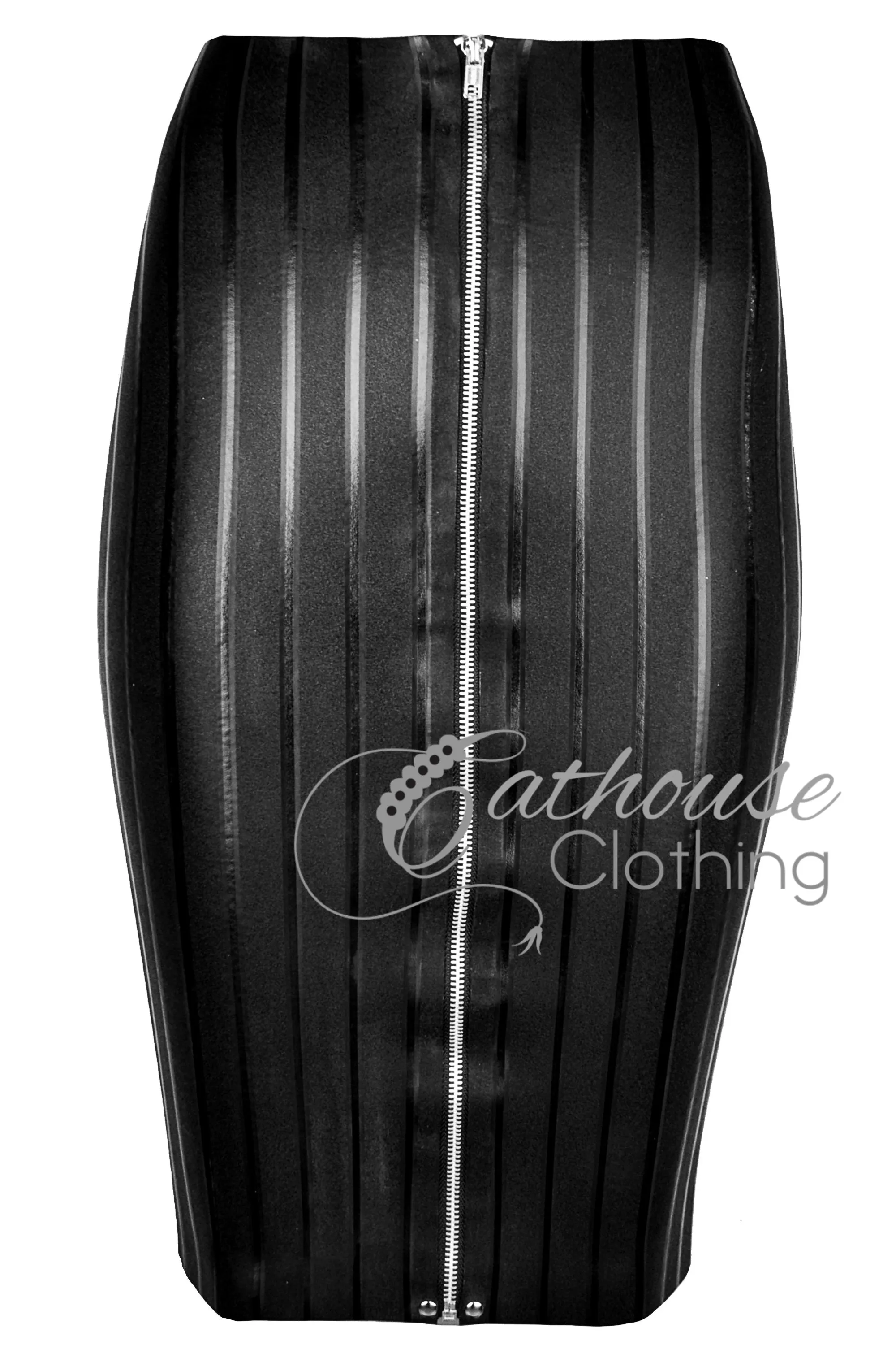 Pinstripe Pencil Skirt