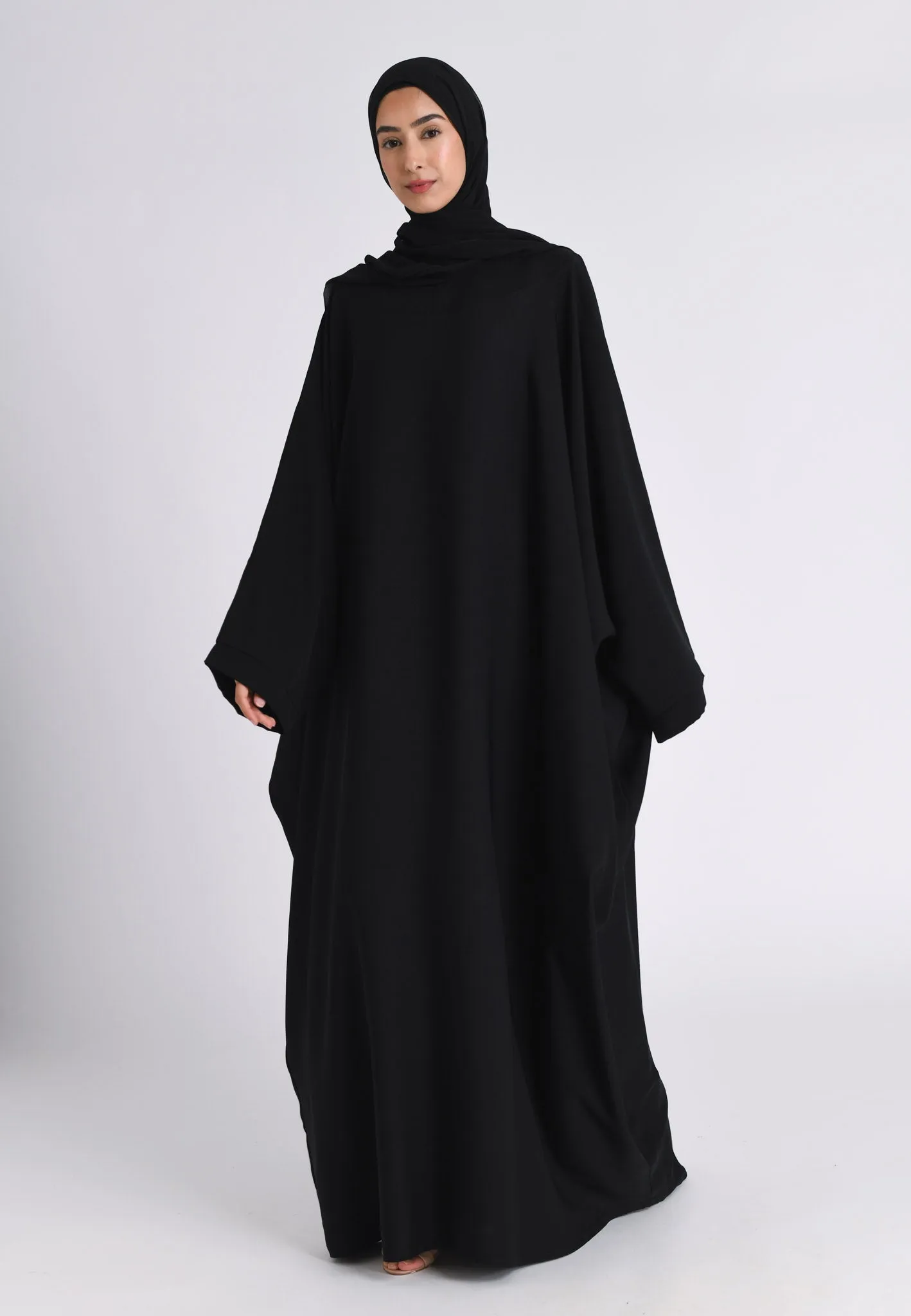 Plain Black Closed Farasha (Premium)