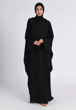 Plain Black Closed Farasha (Premium)