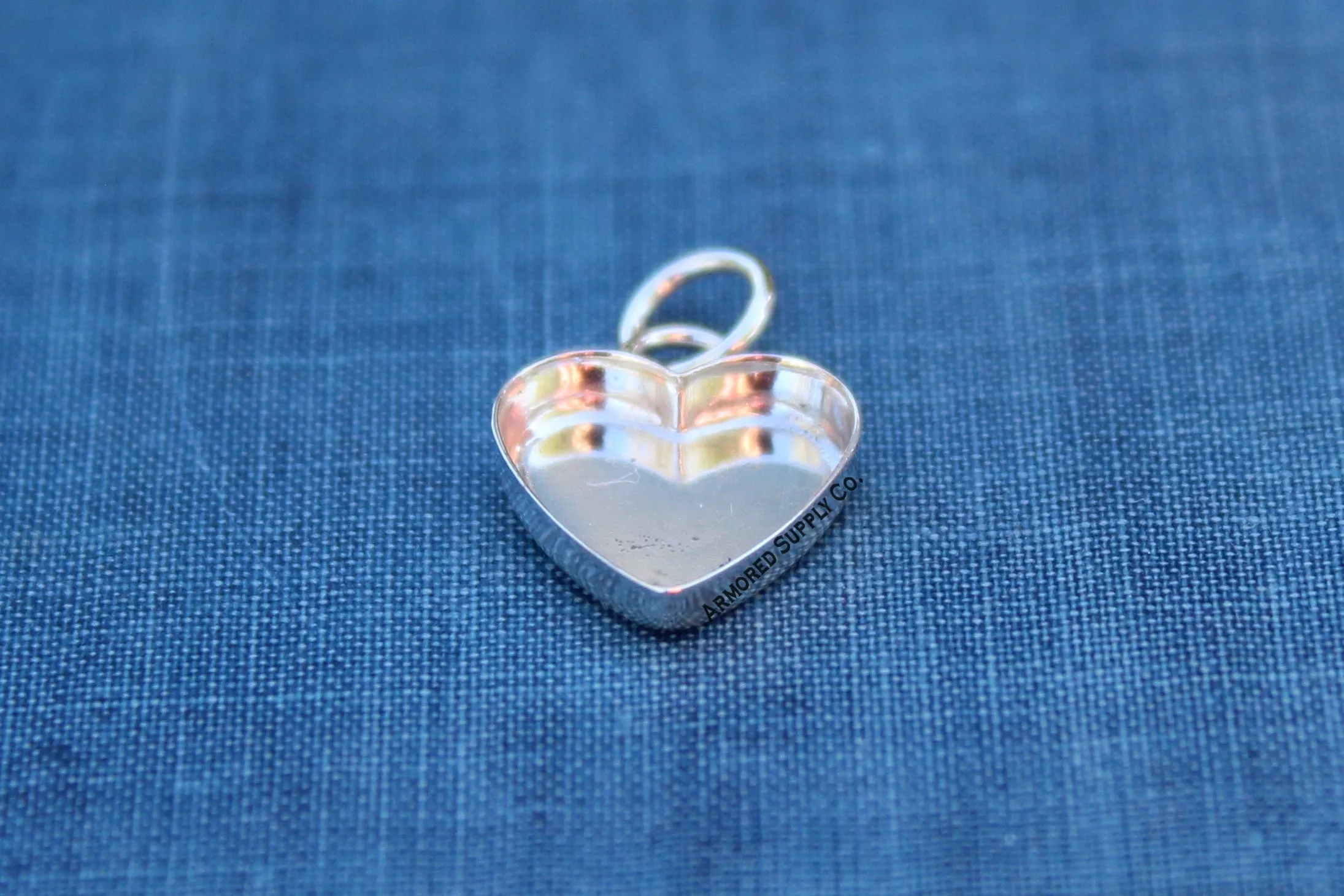 Plain Heart Bezel Pendant Blank Mounting