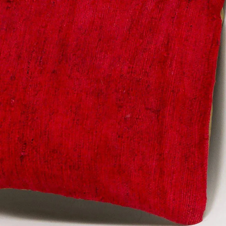 Plain Red Kilim Pillow Cover 16x16 2884