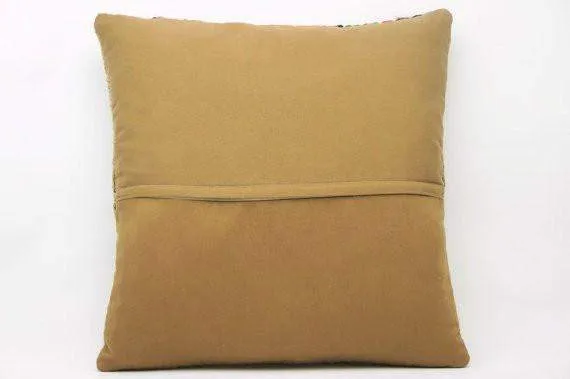 Plain Red Kilim Pillow Cover 16x16 2884