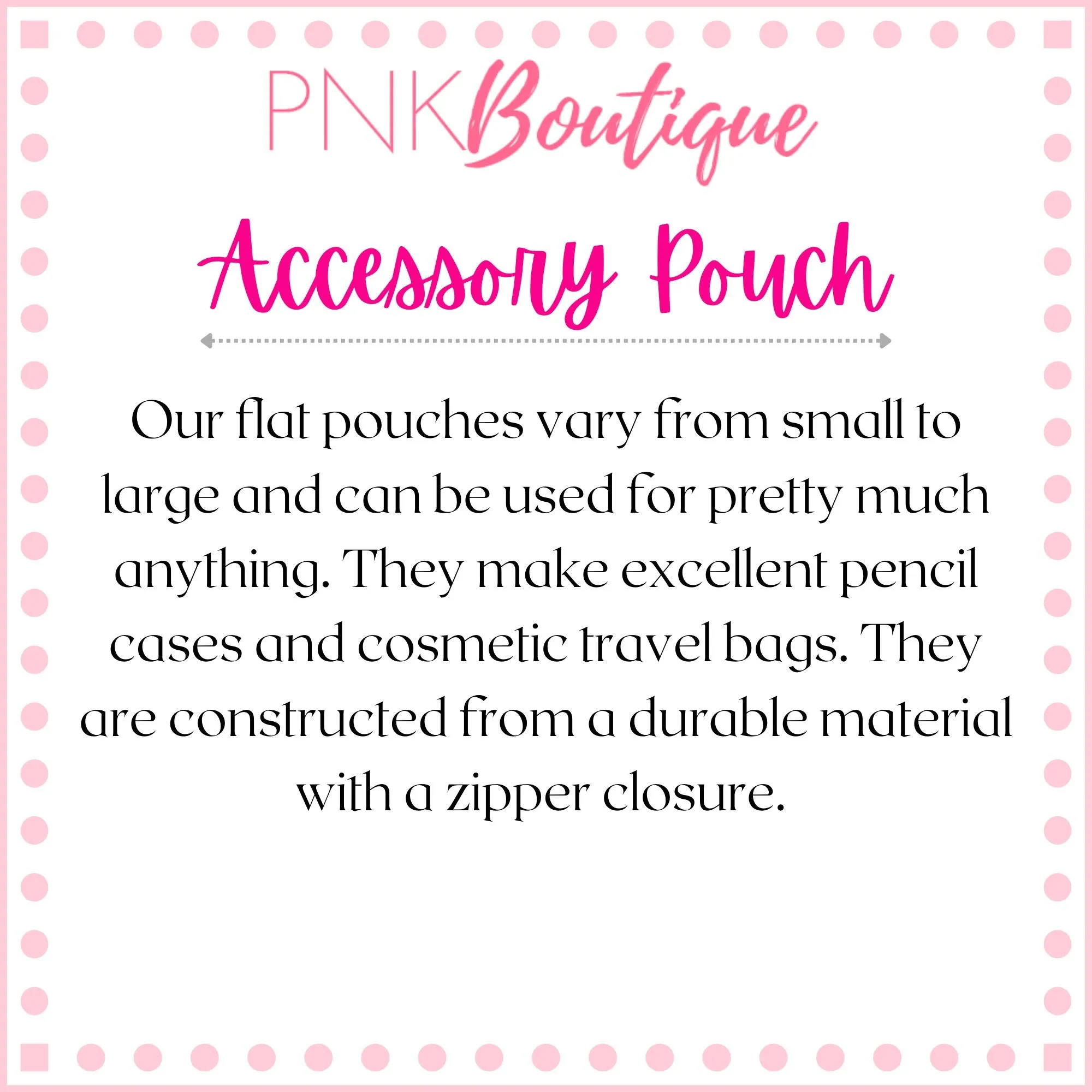 PNK Signature Pink & Green Accessory Pouch