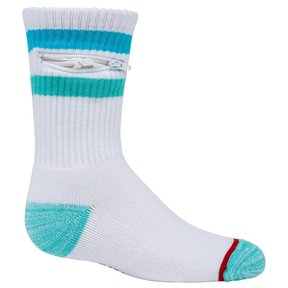 Pocket Socks®, Kids, Aqua Stripe