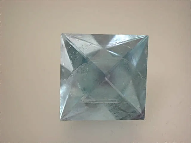 Polished Fluorite, Denton Mine attr., Southern Illinois, Kalaskie Collection #42-306, Miniature 3.5 cm on edge, $125.  Online 11/9.