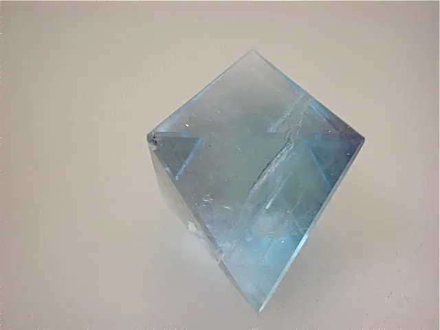 Polished Fluorite, Denton Mine attr., Southern Illinois, Kalaskie Collection #42-306, Miniature 3.5 cm on edge, $125.  Online 11/9.