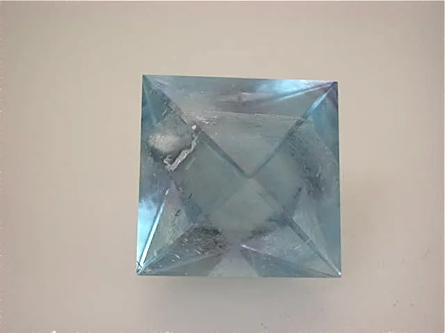 Polished Fluorite, Denton Mine attr., Southern Illinois, Kalaskie Collection #42-306, Miniature 3.5 cm on edge, $125.  Online 11/9.