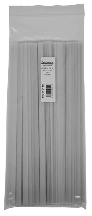 Polyvance R19-04-04-NT Natural HDPE   GF15 Plastic Welding Strips, 3/8"x1/16", 1 lb.