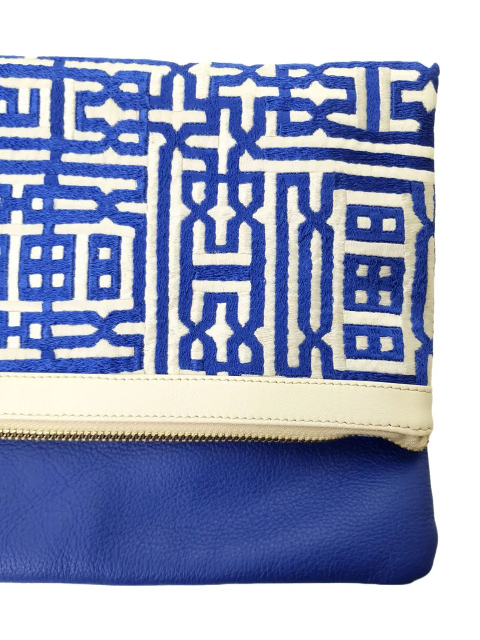 POPINJAY Women's Blue Kubic Large Clutch #PY203 13'x8' One Size NWT