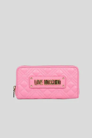 Portafoglio Quilted Nappa Pu - Rosa