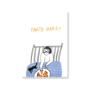 Postkarte "Party Hard"