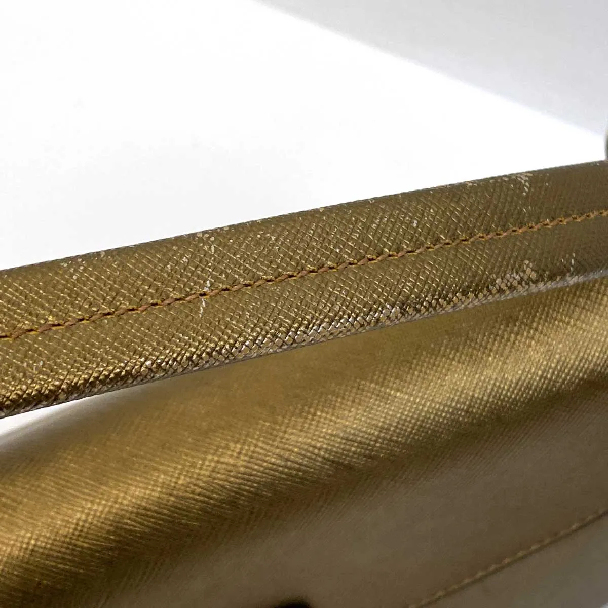 Prada Bronze Saffiano Lux 1 Shoulder Bag