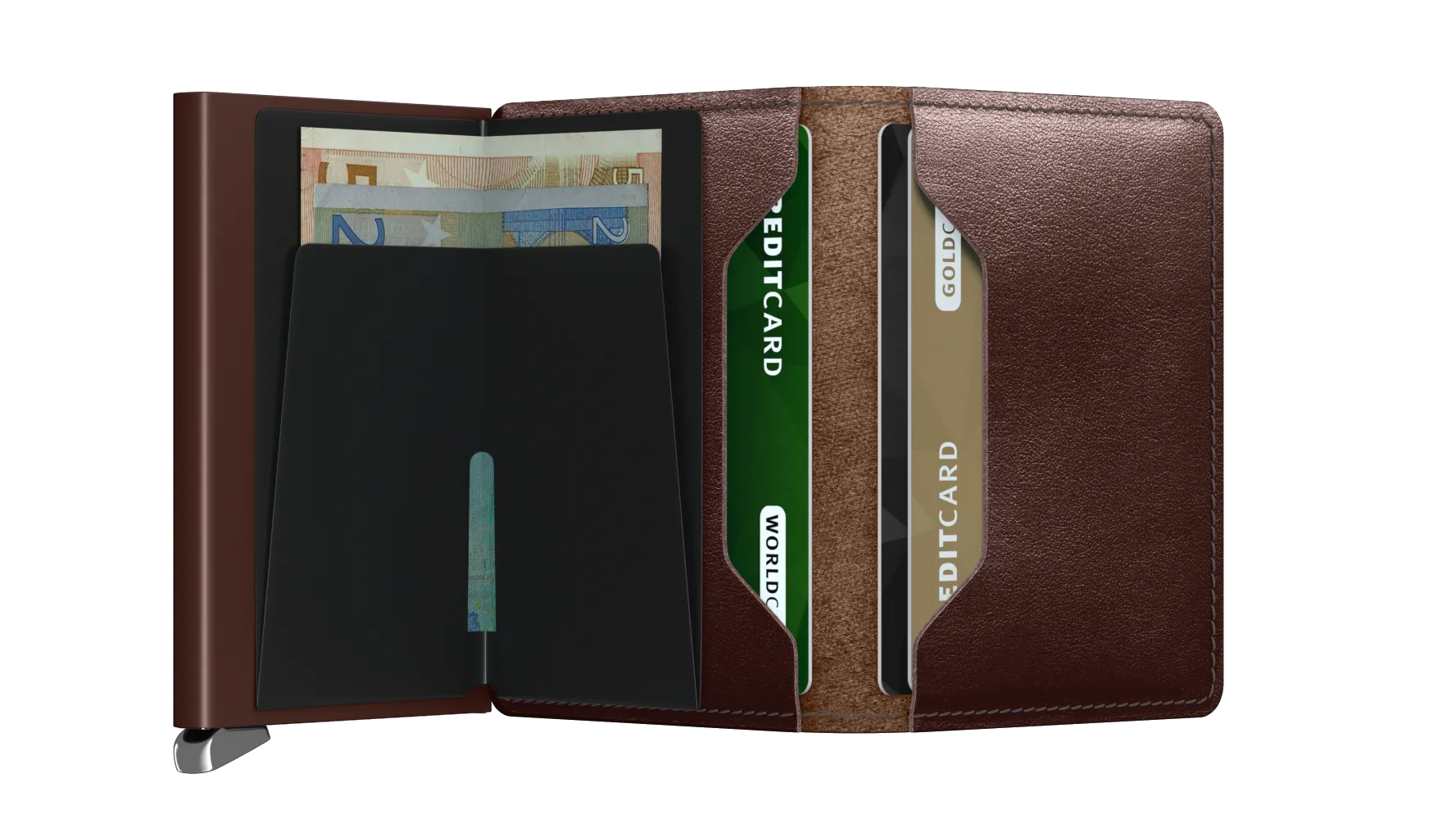 Premium Slimwallet  Dusk Dark Brown RFID Secure